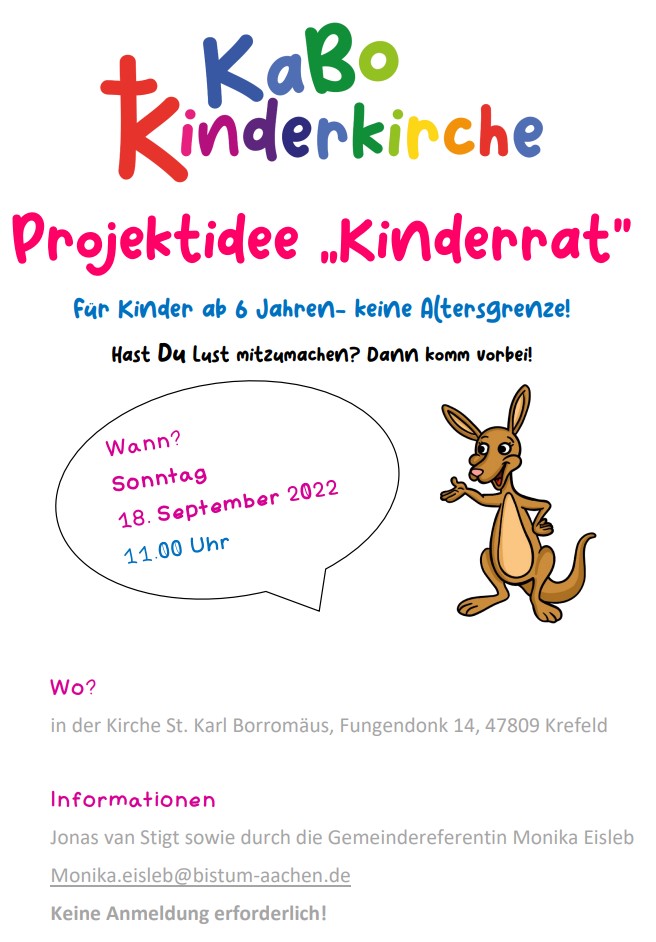 Einladung Kinderrat